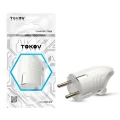 Изображение товара Вилка угловая TOKOV ELECTRIC 16А 250В с заземлением цвет белый