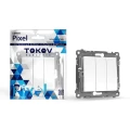Изображение товара Выключатель трехклавишный TOKOV ELECTRIC СП Pixel белый IP20 10А