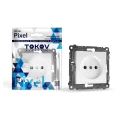 Изображение товара Розетка TOKOV ELECTRIC 1-местная для скрытой установки 16А IP20 белый механизм