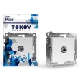 Изображение товара Розетка телевизионная TOKOV ELECTRIC Pixel TV 4DB проходная скрытой установки, механизм, цвет - белый