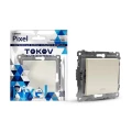Изображение товара Выключатель одноклавишный TOKOV ELECTRIC Pixel бежевый с индикацией IP20