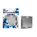 Изображение товара Выключатель одноклавишный TOKOV ELECTRIC Pixel 10A IP20 алюминий с LED подсветкой