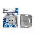 Изображение товара Розетка TOKOV ELECTRIC 1-местная для скрытой установки 16А IP20 алюминий