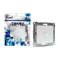 Изображение товара Розетка компьютерная TOKOV ELECTRIC Pixel 1-местная скрытой установки RJ45 кат.5E, механизм, цвет - перламутровый