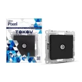 Изображение товара Розетка телевизионная TOKOV ELECTRIC Pixel TV 1DB карбон