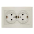 Изображение товара Розетка UNIVersal 2-местная для скрытой установки 16А IP20 слоновая кость