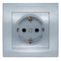 Изображение товара Розетка UNIVersal 1-местная для скрытой установки серебро IP20