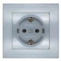 Изображение товара Розетка UNIVersal Бриллиант 1-местная скрытая для 16А IP20 серебро