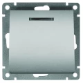 Изображение товара Выключатель одноклавишный UNIVersal Афина с подсветкой IP20 серебро 10А