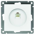 Изображение товара Розетка компьютерная UNIVersal Афина 1-местная скрытой установки RJ45 кат.5E, механизм, цвет - белый