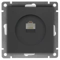 Изображение товара Розетка компьютерная UNIVersal Афина 1-местная скрытой установки RJ45 кат.5E, механизм, цвет - графит