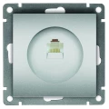 Изображение товара Розетка компьютерная UNIVersal Афина 1-местная скрытой установки RJ45 кат.5E, механизм, цвет - серебристый