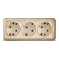 Изображение товара Розетка UNIVersal Олимп 3-местная для открытой установки сосна