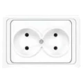 Изображение товара Розетка UNIVersal 2-местная для скрытой установки 16А белая