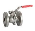 Изображение товара Кран шаровой РАШВОРК 7528-025-40 Ду25 Ру40 полнопроходной, двухходовой, нержавеющая сталь CF8M, уплотнение - PTFE, фланцевый, ручка-рычаг