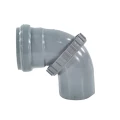 Изображение товара Поворотный отвод из полипропилена для внутренней канализации 50мм 90°