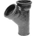 Изображение товара Тройник чугунный косой Россия Ду100х100 45° безнапорный ГОСТ 6942-98