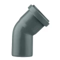 Изображение товара Отвод Волга-Пласт Дн50 45° полипропиленовый, для внутренней канализации, серый
