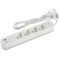 Изображение товара Фильтр сетевой ЭРА USF-4es, розетки - 4шт, 2 USB, длина кабеля - 1.5м, ток номинальный - 10А, мощность - 2200Вт, сечение – 3х0.75мм2, с выключателем, с заземлением, цвет - белый