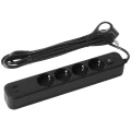 Изображение товара Фильтр сетевой ЭРА USF-4es, розетки - 4шт, 2 USB, длина кабеля - 3м, ток номинальный - 10А, мощность - 2200Вт, сечение – 3х0.75мм2, с выключателем, с заземлением, цвет - черный