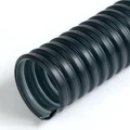 Изображение товара Металлорукав Промрукав Дн25 L50 без протяжки, негорючий, в ПВХ изоляции, корпус - сталь оцинкованная, бухта 50 м, цвет - черный PR.08253