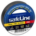 Изображение товара Изолента самозатухающая Safeline PRO 15 мм 10 м черная ПВХ