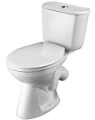 Изображение товара Унитаз-компакт Santek Бриз белый (двухрежимная арматура, дюропластовое сиденье, косой выпуск)