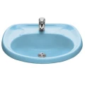 Изображение товара Умывальник Santeri Воротынский 57 голубой фарфор подвесной без перелива