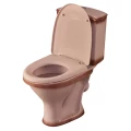 Изображение товара Унитаз-компакт Santeri Вест декор бежевый (арматура и сиденье, косой выпуск)