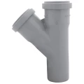 Изображение товара Тройник Авангард Дн110х50 45° переходной, безнапорное давление, PP-H полипропиленовый, серый