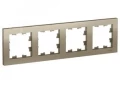 Изображение товара Рамка Schneider Electric AtlasDesign 4 поста 83х296х12 мм, материал корпуса - пластик, монтаж - универсальный, цвет - шампань