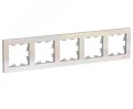 Изображение товара Рамка Schneider Electric AtlasDesign 5 постов 83х367х12 мм, материал корпуса - пластик, монтаж - универсальный, цвет - жемчуг
