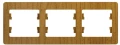 Изображение товара Рамка Schneider Electric Glossa 3 поста 83х225х12 мм, материал корпуса - пластик, монтаж - горизонтальный, цвет - дуб