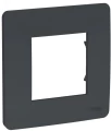 Изображение товара Рамка Schneider Electric UNICA STUDIO 1 пост 85х85х10 мм, материал корпуса - пластик, монтаж - универсальный, цвет - антрацит