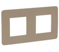 Изображение товара Рамка Schneider Electric UNICA STUDIO Color 2 поста 85х156х10 мм, материал корпуса - пластик, монтаж - универсальный, цвет - песочный, задняя панель - белый