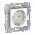 Изображение товара Розетка Schneider Electric Unica New 1-местная для скрытой установки 16А IP21 с заземлением, без шторок, с быстрозажимными клеммами, белая