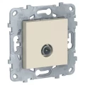 Изображение товара Розетка Schneider Electric Unica New TV 1-местная для скрытой установки IP20 47-2200 МГц, оконечная, в сборе, бежевая
