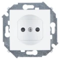 Изображение товара Розетка Simon 15 Aqua 1-местная скрытой установки без заземления со шторками белая