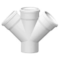 Изображение товара Крестовина полипропиленовая SINIKON Комфорт Плюс 110x110x50 87° для внутренней канализации