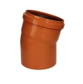 Изображение товара Отвод Sinikon НПВХ Дн160x15° для наружной канализации коричневый раструб