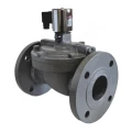 Изображение товара Клапан электромагнитный Smart HF-6503 Ду65 Ру12 пилотный фланцевый, нормально-закрытый, корпус - чугун, уплотнение - NBR, DC24V, с ручным дублером