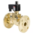 Изображение товара Клапан электромагнитный Smart SA-5578F Ду25 Ру12 пилотный фланцевый, нормально-открытый, корпус - латунь, уплотнение – TEFLON, DC24V, для горячей воды и пара