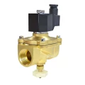 Изображение товара Клапан электромагнитный Smart SM-5563M 2″ Ду50 Ру10 резьбовой, нормально-закрытый, корпус - латунь, уплотнение - FKM, AC 24V, с ручным дублером
