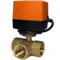Изображение товара Кран шаровой T-образный SMART QT33083 1/2″ Ду15 Ру16 полнопроходной, трехходовой, латунь, уплотнение - PTFE, внутренняя резьба, с электроприводом 220В