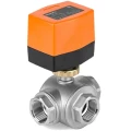 Изображение товара Кран шаровой T-образный SMART QT33083S 1/2″ Ду15 Ру16 полнопроходной, трехходовой, нержавеющая сталь, внутренняя резьба, с электроприводом 220В