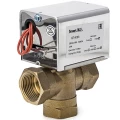 Изображение товара Кран шаровой SMART QT40083 1/2″ Ду15 Ру16 зональный полнопроходной, трехходовой, латунь, уплотнение - PTFE, внутренняя резьба, с электроприводом 220В