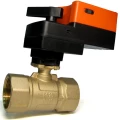 Изображение товара Кран шаровой SMART QT53062 1″ Ду25 Ру20 регулирующий полнопроходной, двухходовой, латунь, уплотнение - PTFE, внутренняя резьба, с электроприводом 220В