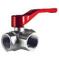 Изображение товара Кран шаровой STI 3/4″ Ду20 Ру40 полнопроходной, трехходовой, латунь, уплотнение - фторопласт, внутренняя резьба, ручка-рычаг