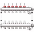 Изображение товара Коллекторная группа STI CM6F с расходомерами для теплого пола 6 выходов 1 дюйм