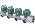Изображение товара Коллектор STOUT SMB 6849 3/4″-1/2″ Ру16 регулирующий, корпус- хромировання латунь, плоское уплотнение, 4 отвода
